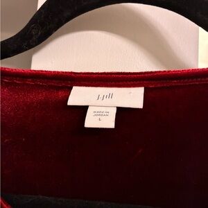 J. Jill Women's Luxurious Burgundy Velvet Top
